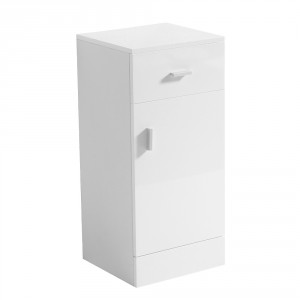 Gloss White Bathroom Cupboard and Drawer Storage Furniture Unit 300mm