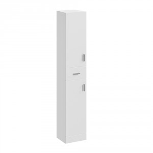 190cm Gloss White Bathroom Furniture Tall Modern Cabinet Storage Unit