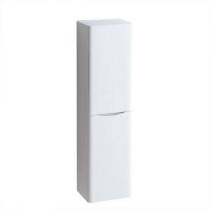 1400mm  Left Hand Gloss White Tall Cupboard Storage Cabinet Bathroom Furniture 