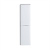 Gloss White Wall Hung High Cabinet Cupboard 1400mm - Right Hand