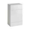 Modern Back To Wall Toilet Concealed Cistern Unit Bathroom Furniture Gloss White 502 x 325 mm