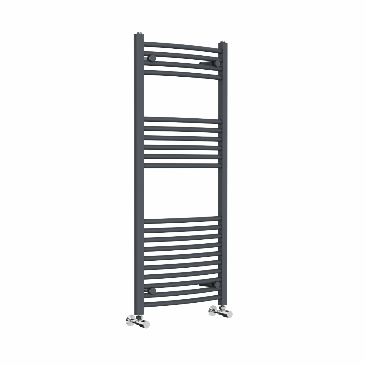 Fjord 1200 x 500mm Curved Anthracite Heated Towel Rail