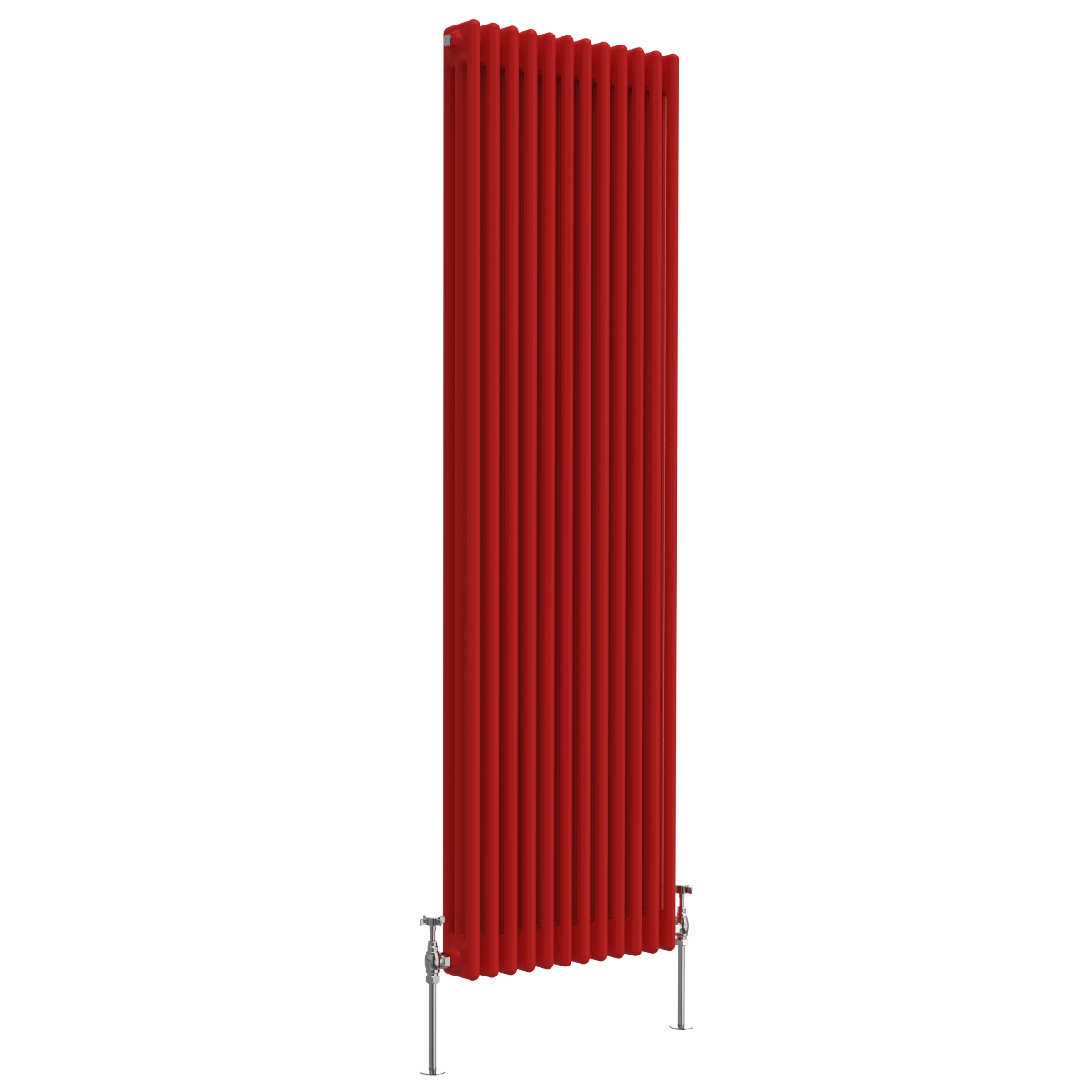 Bern 1800 x 560mm Traditional Signal Red Triple Vertical Column Radiator