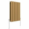 Karlstad 600 x 410mm Metallic Gold Double Flat Panel Horizontal Designer Radiator