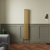 Norden 1600 x 237mm Metallic Gold Single Oval Column Vertical Designer Radiator