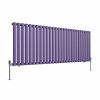 Norden 600 x 1594mm Elegant Purple Single Oval Column Horizontal Designer Radiator
