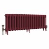Classic  450 x 1212mm Farrow & Ball Eating Room Red Triple Column Cast Iron Radiator - 19 Sections