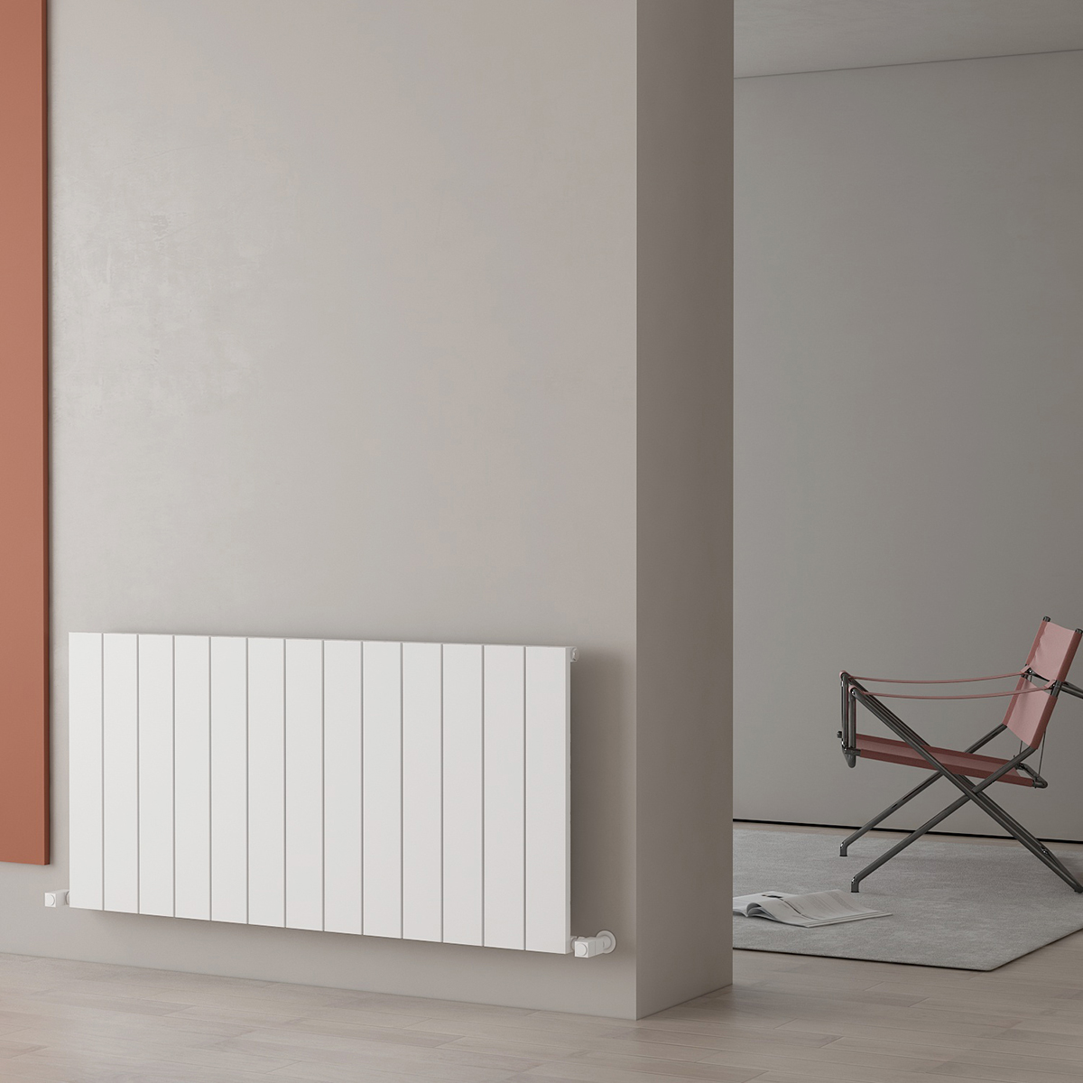 Carisa Nemo 600 x 1230mm White Designer Aluminium Radiator