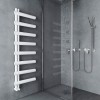 Carisa Moon L 1600 x 500mm White Designer Aluminium Towel Rail