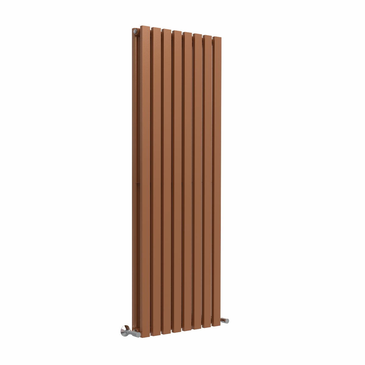 Lulea 1600 x 550mm Metallic Bronze Double Flat Panel Vertical Designer Radiator