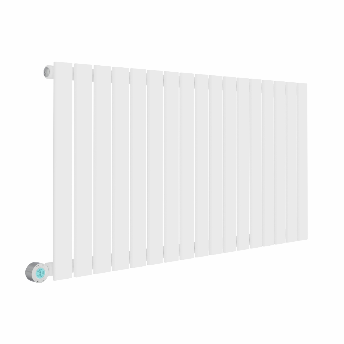 Karlstad 600 x 1158mm White Flat Panel Horizontal Wifi Electric Radiator - 1000W