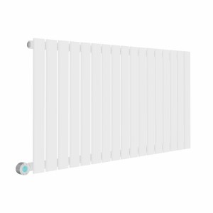 Karlstad 600 x 1158mm White Flat Panel Horizontal Wifi Electric Radiator - 1000W
