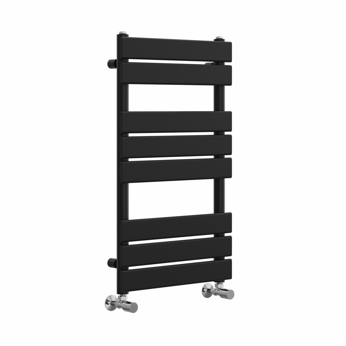 Juva 800 x 450mm Satin Black Flat Panel Heated Towel Rail