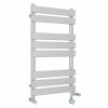 Juva 800 x 450mm Dual Fuel Chrome Flat Panel Thermostatic Touch Control Wifi Electric Heated Towel Rail