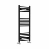 Bergen 1000 x 400mm Straight Black Heated Towel Rail