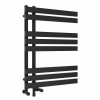 Koli 800 x 600mm Dual Fuel Black Simple Electric Heated Towel Rail