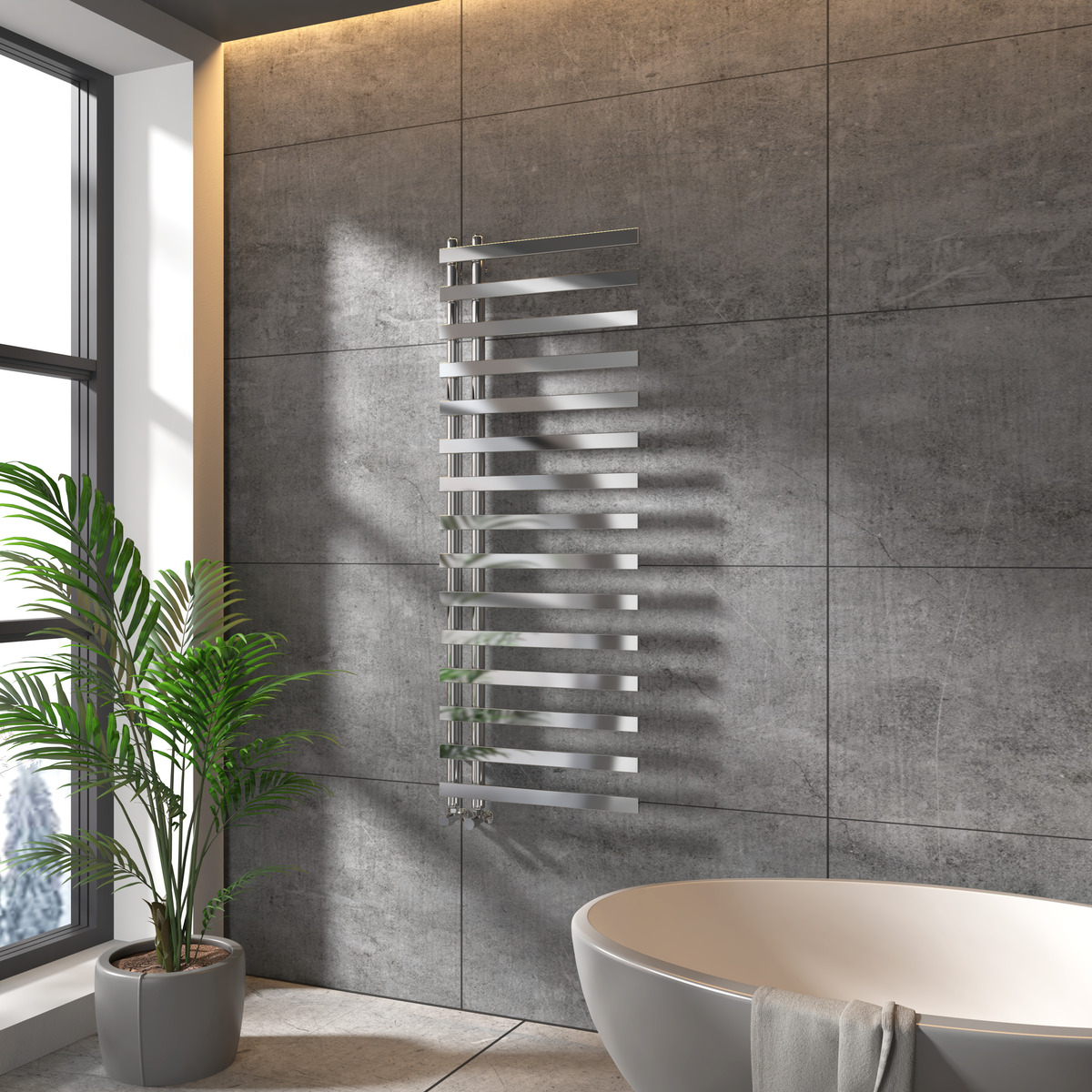 Kemi 1600 x 600mm Designer Towel Rail