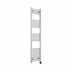 Bergen 1600 x 400mm Straight Chrome Thermostatic Touch Control Electric Heated Towel Rail
