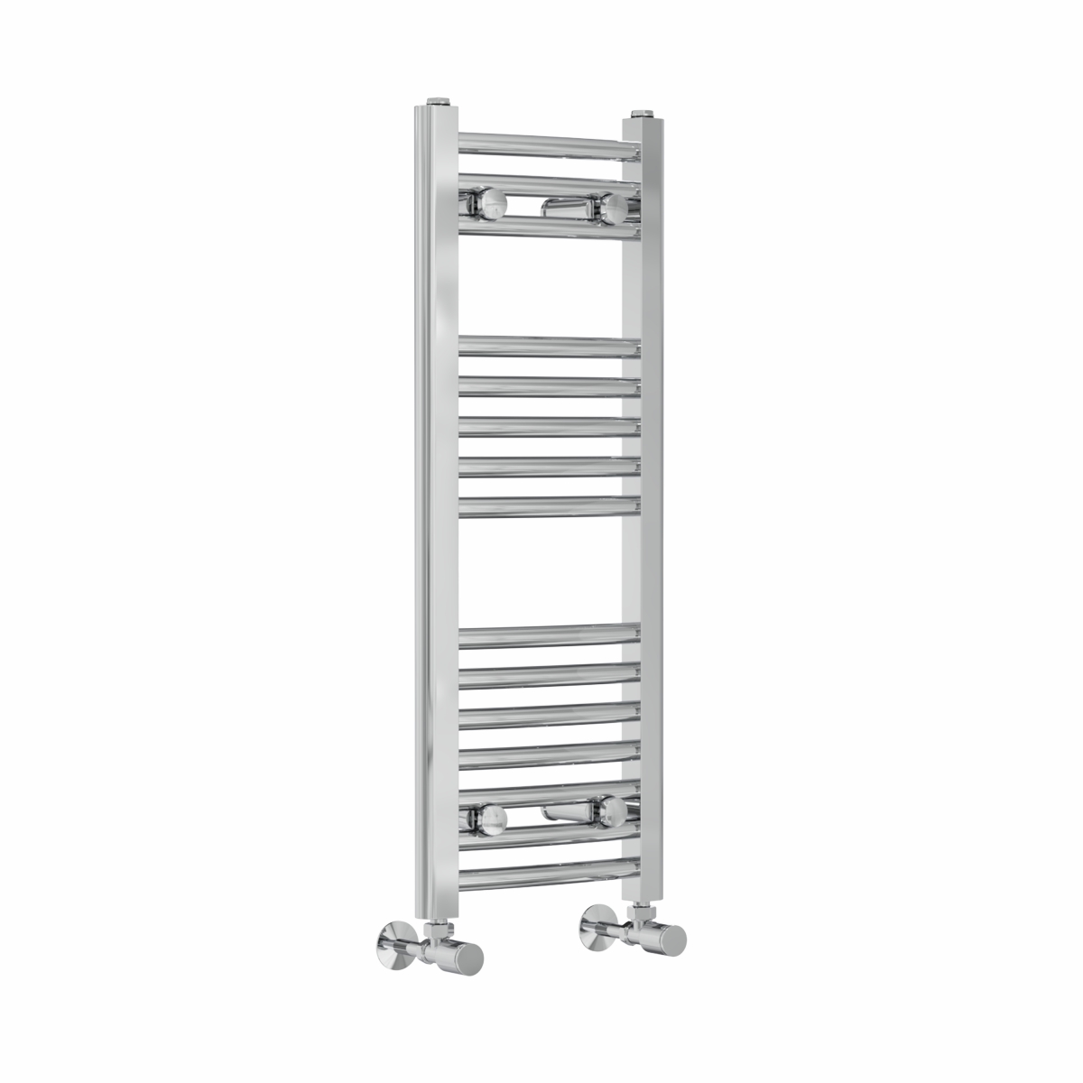 Fjord 800 x 300mm Curved Chrome Heated Towel Rail