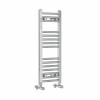 Fjord 800 x 300mm Curved Chrome Heated Towel Rail