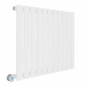 Karlstad 600 x 750mm White Flat Panel Horizontal Wifi Electric Radiator - 800W