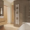 Fjord 1800 x 300mm Curved White Heated Towel Rail