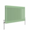 Bern 600 x 1010mm Pastel Green Triple Horizontal Column Radiator