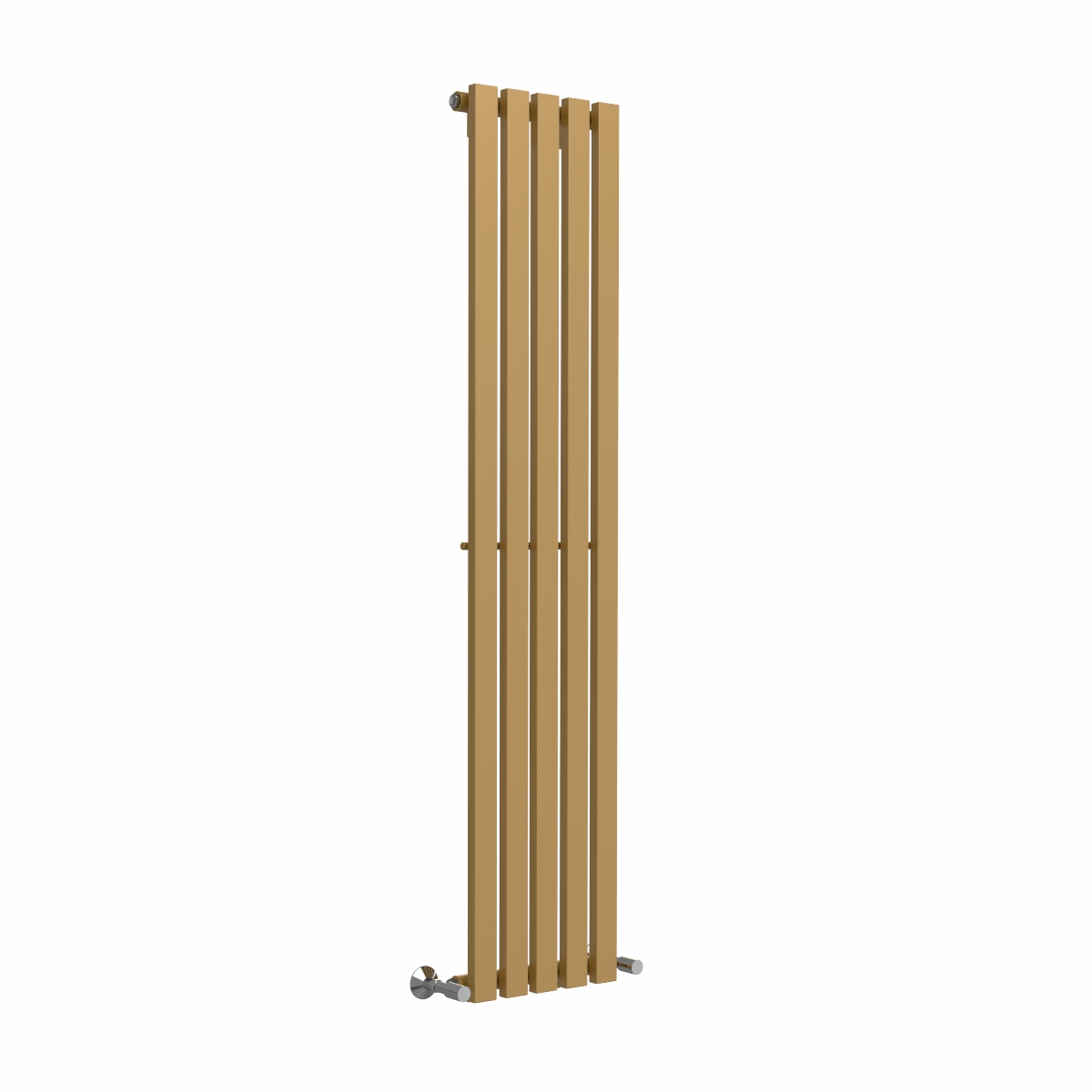 Lulea 1600 x 340mm Metallic Gold Single Flat Panel Vertical Designer Radiator