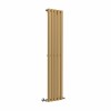 Lulea 1600 x 340mm Metallic Gold Single Flat Panel Vertical Designer Radiator