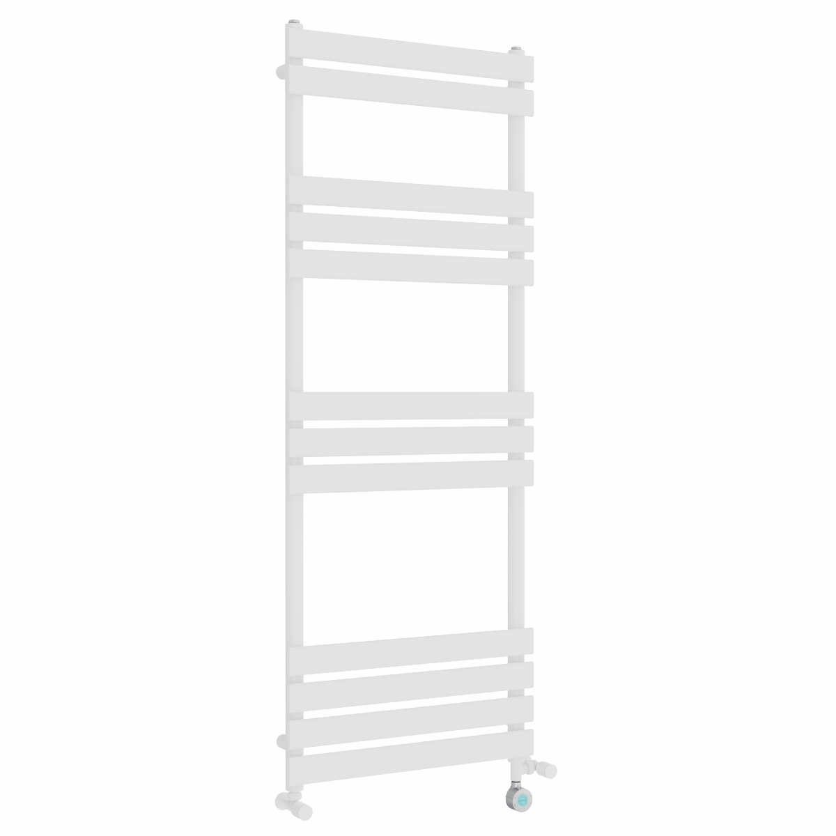 Juva 1600 x 600 mm Dual Fuel White Flat Panel Thermostatic Touch Control Wifi Electric Heated Towel Rail