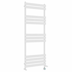 Juva 1600 x 600 mm Dual Fuel White Flat Panel Thermostatic Touch Control Wifi Electric Heated Towel Rail