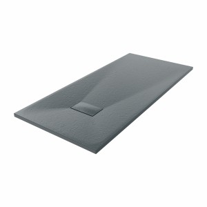 Terra - 1500x700mm Slate Effect Rectangle Shower Tray Anthracite