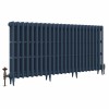 Classic  745 x 1522mm Farrow & Ball Hague Blue Triple Column Cast Iron Radiator - 24 Sections