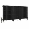 Classic 745 x 1522mm Black Primered Finish Triple Column Cast Iron Radiator - 24 Sections
