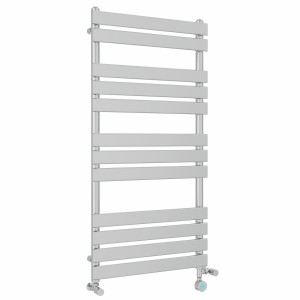 Juva 1200 x 600mm Dual Fuel Chrome Flat Panel Thermostatic Touch Control Wifi Electric Heated Towel Rail