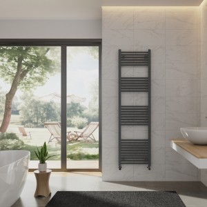 Bergen 1800 x 500mm Straight Anthracite Heated Towel Rail