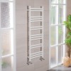 Boden 1200 x 500mm Straight White Square Ladder Heated Towel Rail