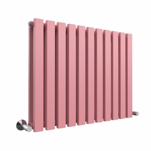 Lulea Rose Clair Pink Flat Panel Horizontal Designer Radiator