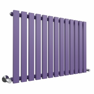 Lulea 600 x 900mm Elegant Purple Single Flat Panel Horizontal Designer Radiator