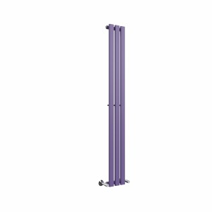 Lulea 1600 x 200mm Elegant Purple Single Flat Panel Vertical Designer Radiator