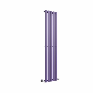 Lulea 1600 x 340mm Elegant Purple Single Flat Panel Vertical Designer Radiator