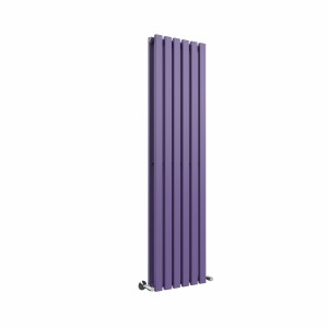 Lulea 1600 x 410mm Elegant Purple Double Flat Panel Vertical Designer Radiator
