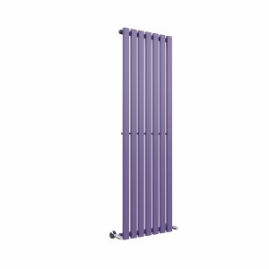 Lulea 1600 x 480mm Elegant Purple Single Flat Panel Vertical Designer Radiator