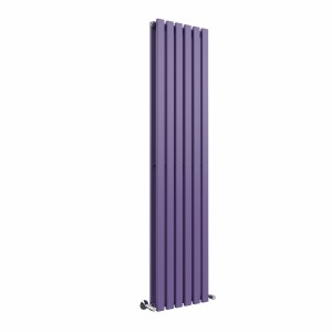 Lulea 1800 x 410mm Elegant Purple Double Flat Panel Vertical Designer Radiator