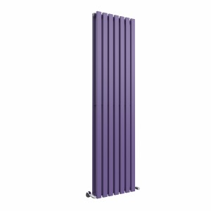Lulea 1800 x 480mm Elegant Purple Double Flat Panel Vertical Designer Radiator