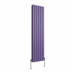 Karlstad 1600 x 410mm Elegant Purple Double Flat Panel Vertical Designer Radiator