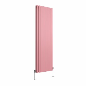 Karlstad Rose Clair Pink Flat Panel Vertical Designer Radiator - Choice Of Sizes