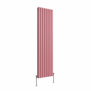 Norden Rose Clair Pink Oval Column Vertical Designer Radiator - Choice Of Sizes
