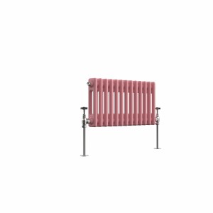 Bern 300 x 605mm Traditional Rose Clair Pink Double Horizontal Column Radiator