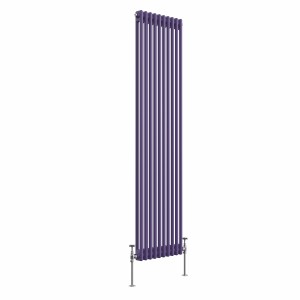 Bern 1800 x 470mm Elegant Purple Double Vertical Column Radiator